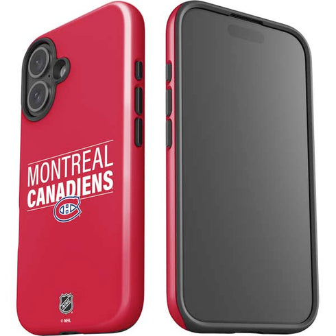 NHL Montreal Canadiens Lineup iPhone 16 Plus Impact Case